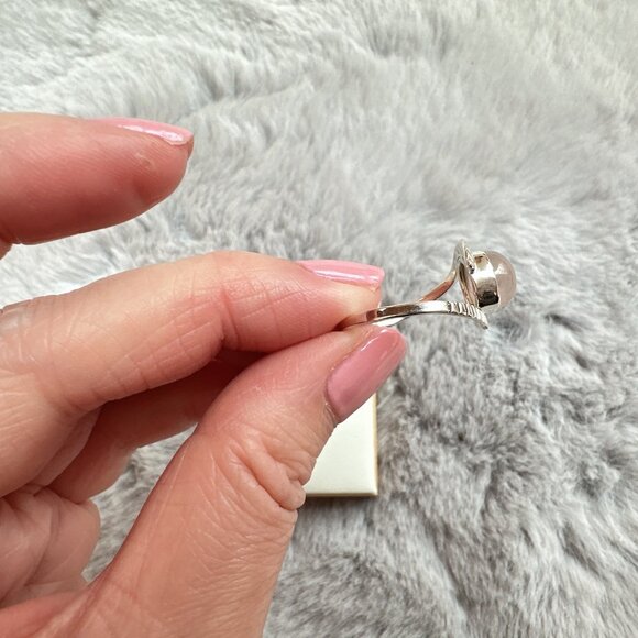 New Sterling Silver Rose Quartz Ring - Picture 3 of 5
